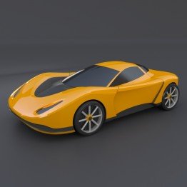 Auto futuristica modello 3d