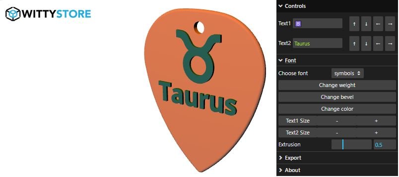 Pick Maker Taurus Symbol Example